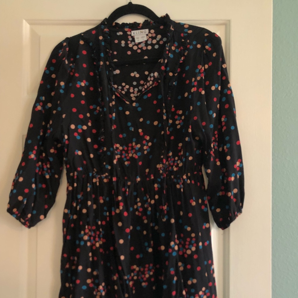 Black confetti dress from ModCloth